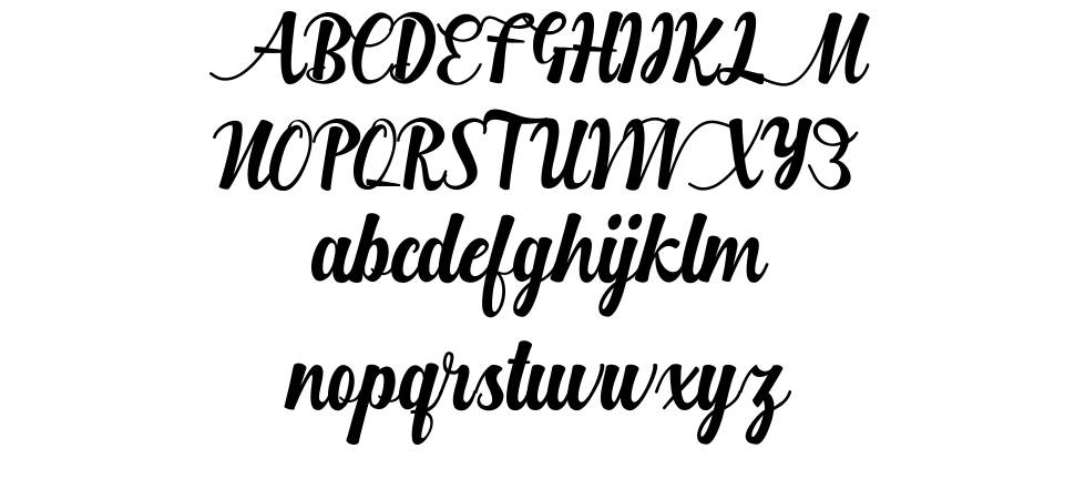Hurringtown font Örnekler