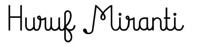 Huruf Miranti 字形