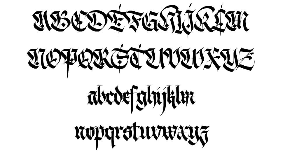 Hurufraktur フォント 標本