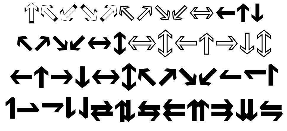 Hussar Motorway font specimens