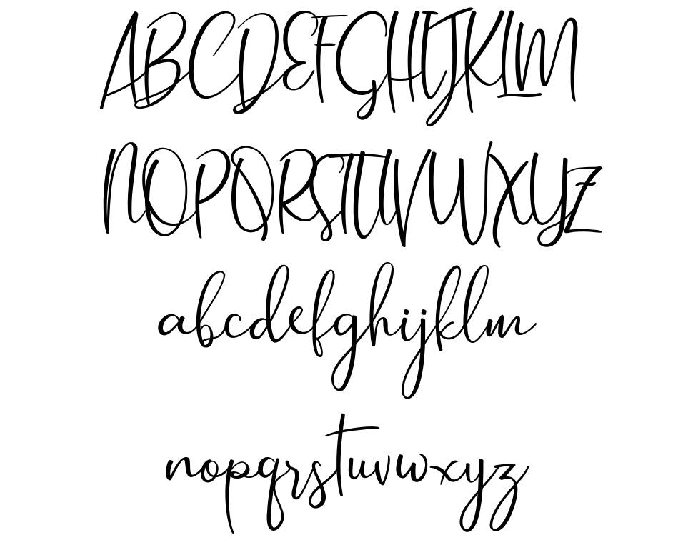 Husterdun Script font specimens