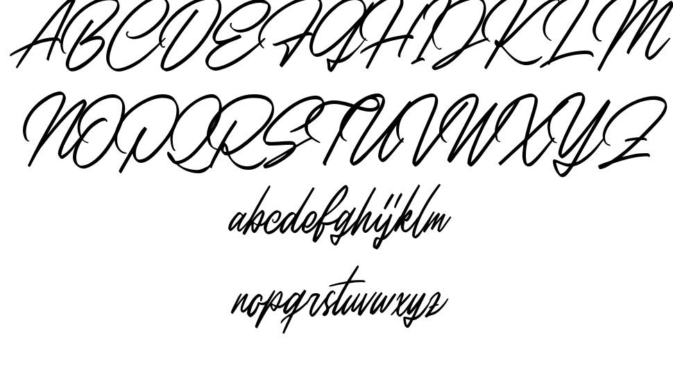 Hustonia Script font specimens