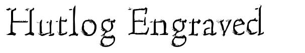 Hutlog Engraved шрифт