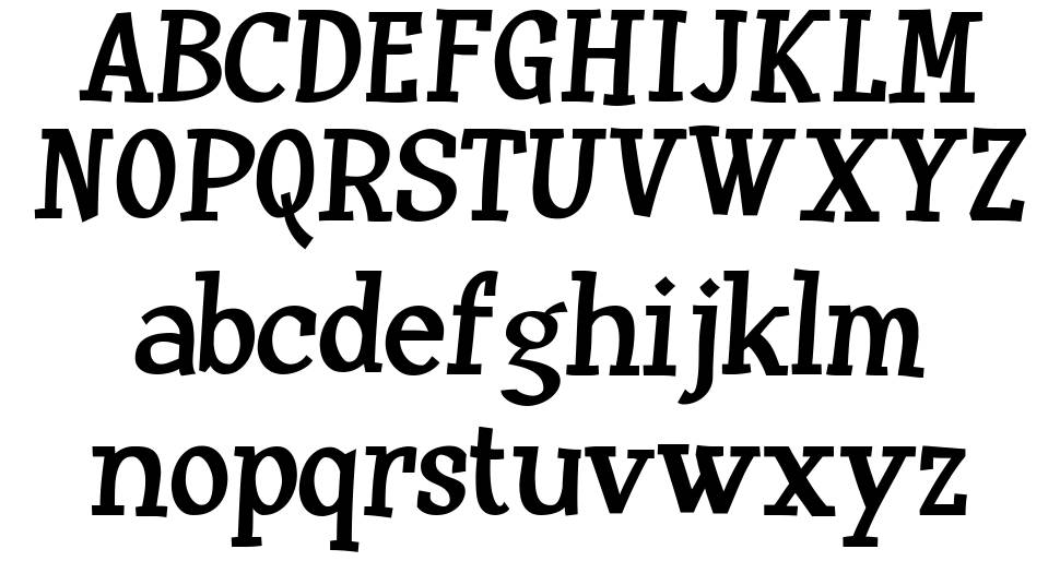 Huxtable-Regular 字形 标本