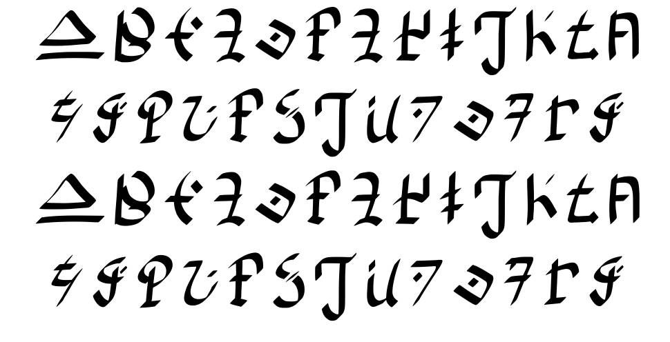 Hylian Alphabet schriftart