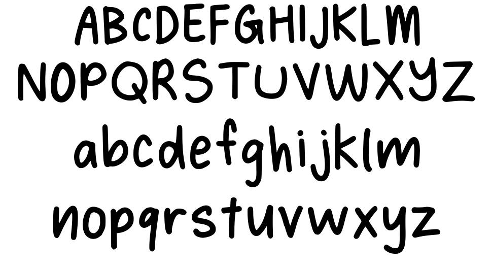Hynings Handwriting font specimens