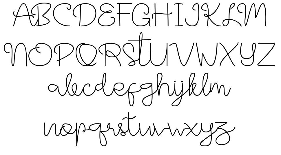 Hyper Script font specimens