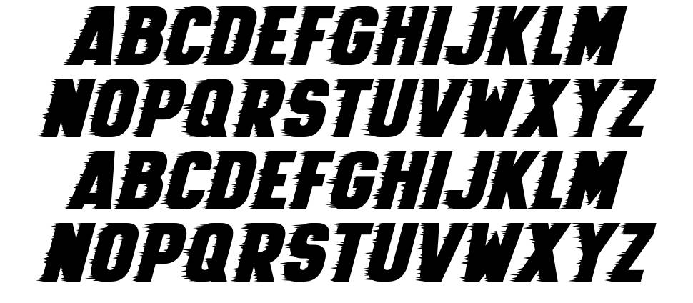 Hyper Super Fast font specimens