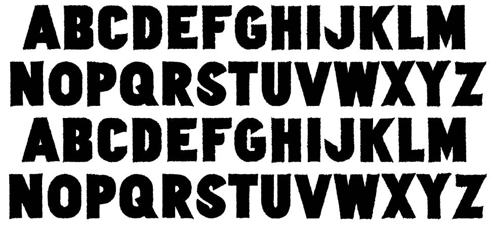 Hypercreepos font specimens