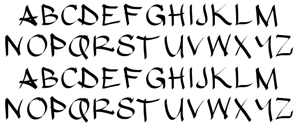 Hypografic font specimens