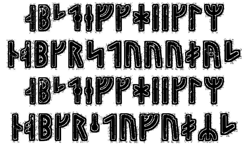 Hyrrokkin Runic písmo Exempláře