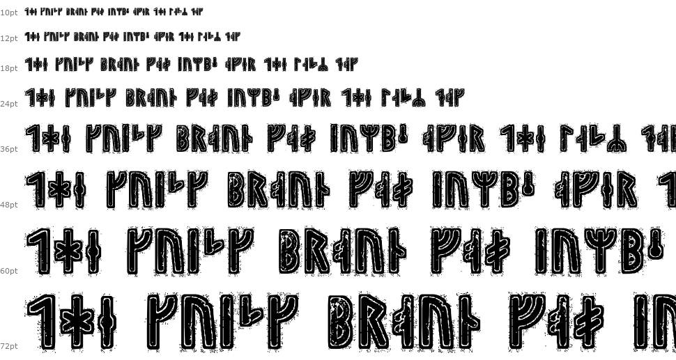Hyrrokkin Runic písmo Vodopád