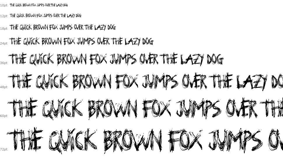 Hysterical font Waterfall