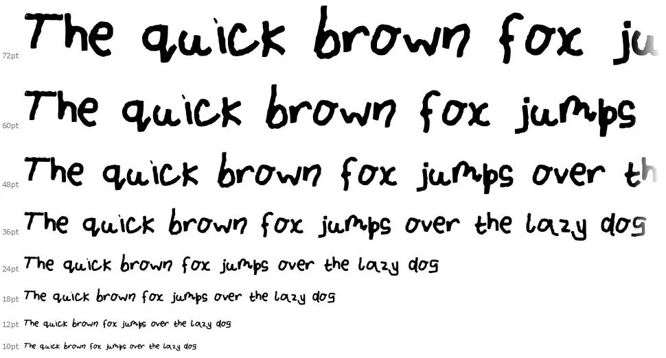 I Am The Crayon Masterfont waterfall
