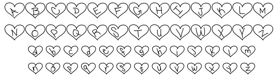 I Lovers You font specimens