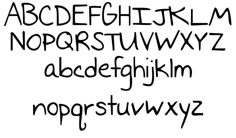 I Missed You font specimens