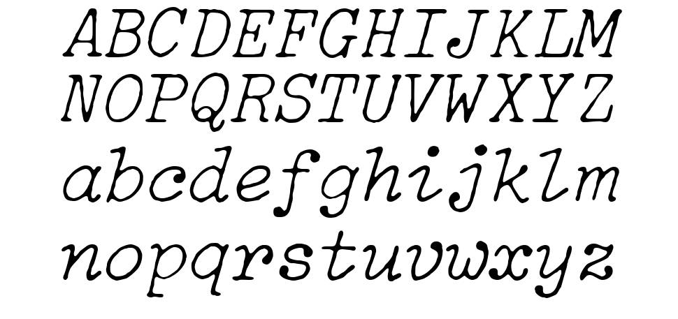 IBM Selectric Light font specimens