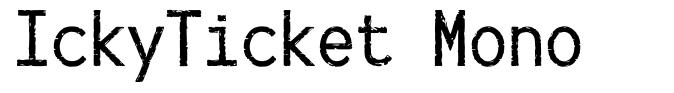 IckyTicket Mono 字形