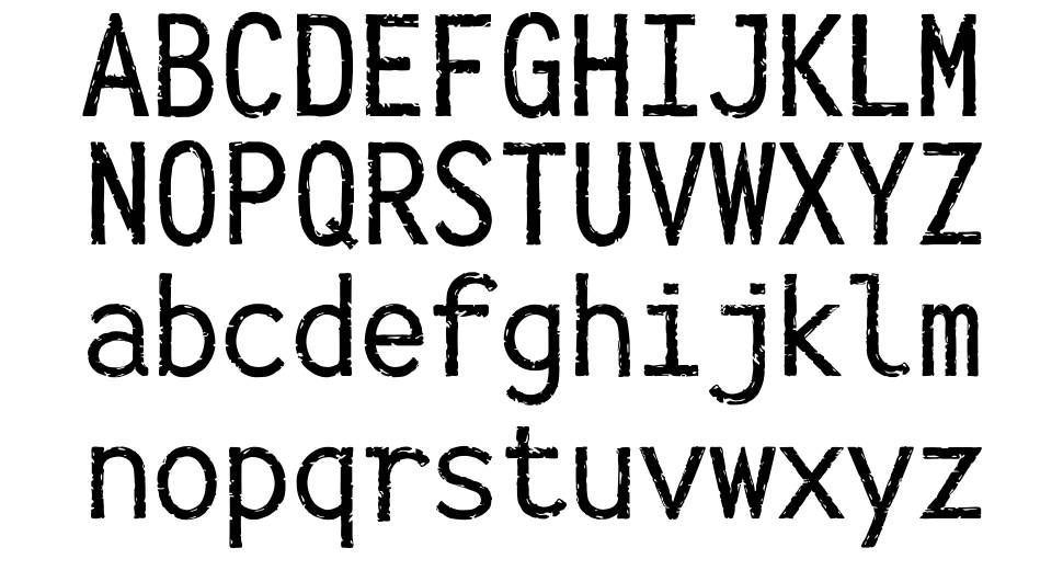 IckyTicket Mono font Örnekler