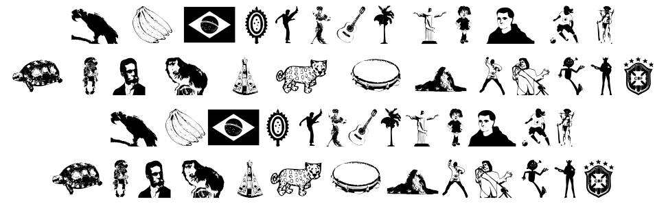 Icones do Brasil font specimens