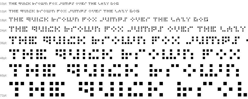 Iconian Bitmap font Şelale