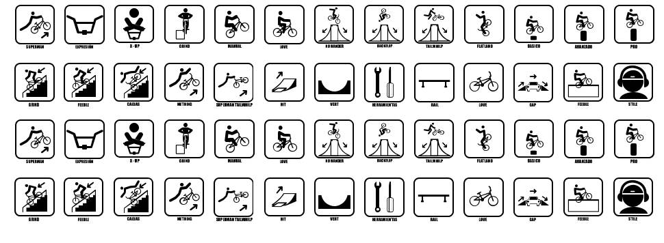 Icono BMX písmo Exempláře