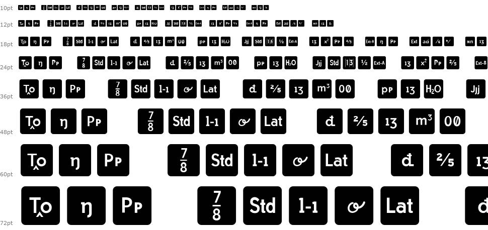 Icons OpenType písmo Vodopád
