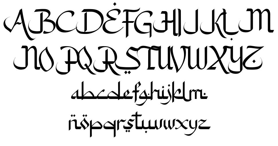 Idul Fitri font Örnekler