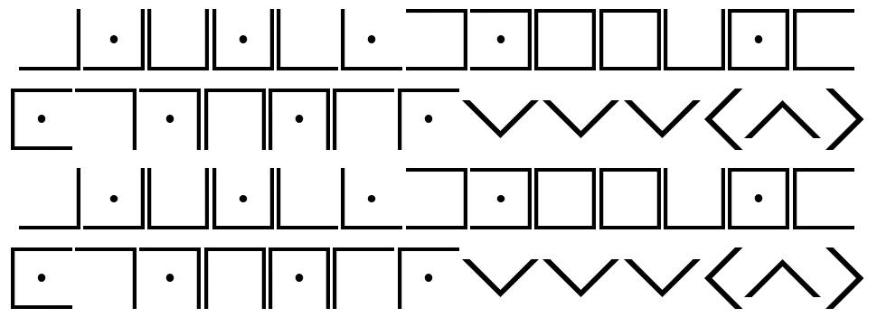 Illuminati Masonic Cipher font specimens
