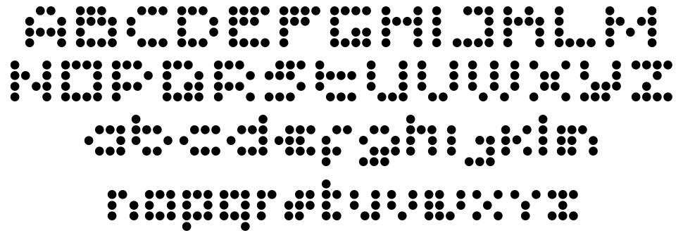 Imajix 16 dot font specimens