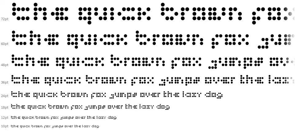 Imajix 16 dotfont waterfall