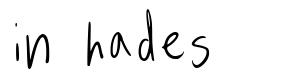 In Hades font