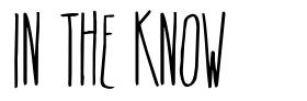 In The Know font