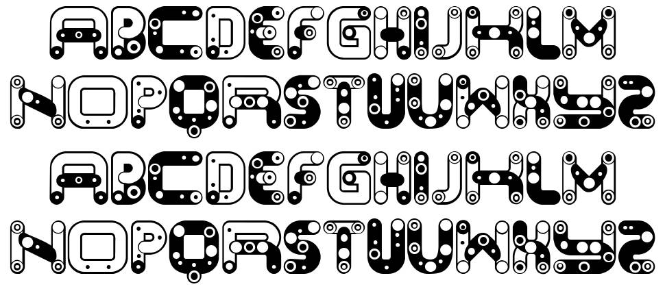 Inclination font specimens