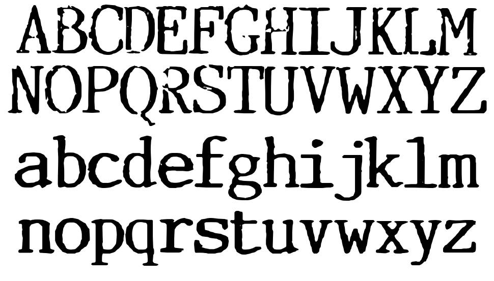Incognitype font Örnekler