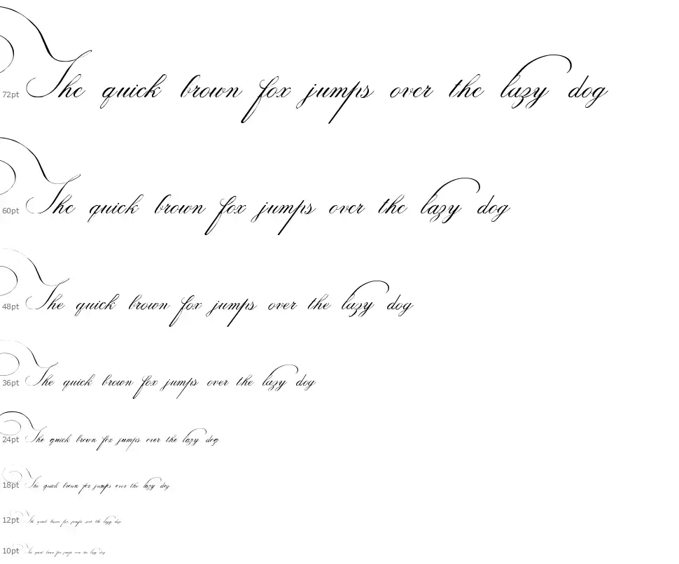 Indenture English Penmanfont waterfall
