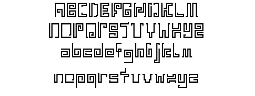 India Snake Pixel Labyrinth Game шрифт Спецификация