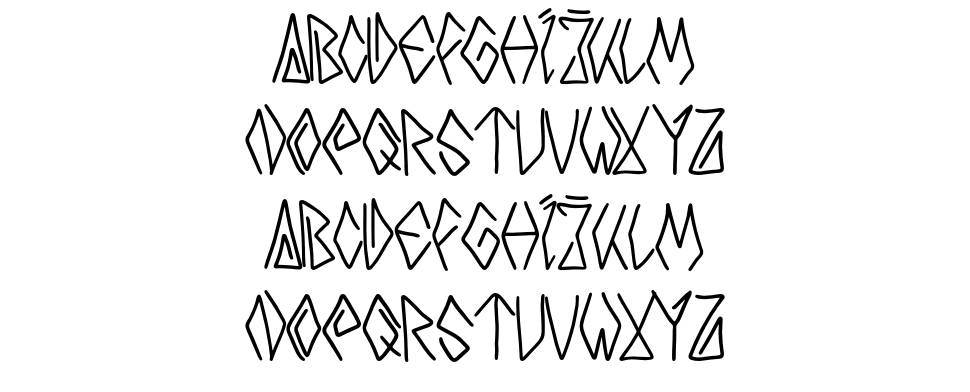 Indiano font specimens