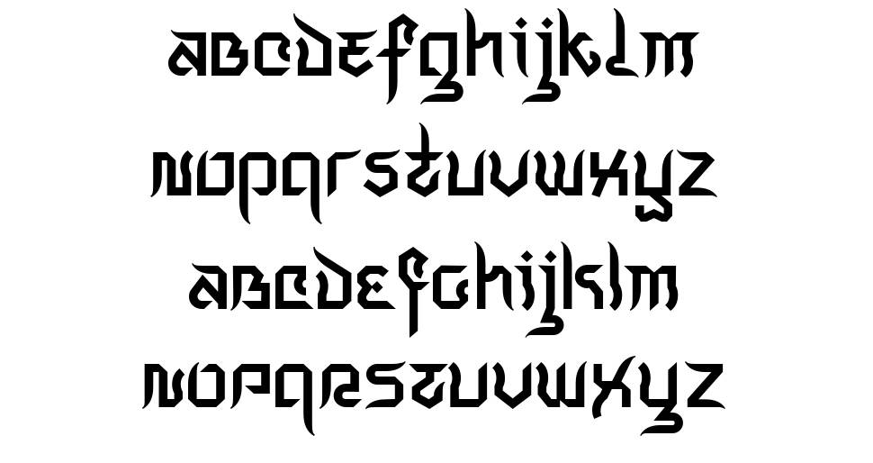 Indochine písmo Exempláře