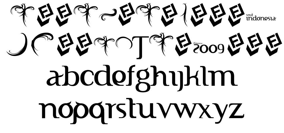 Indonesiana Serif czcionka Okazy