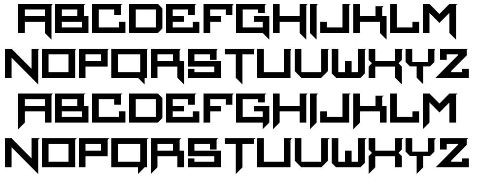 Infierno 字形 标本