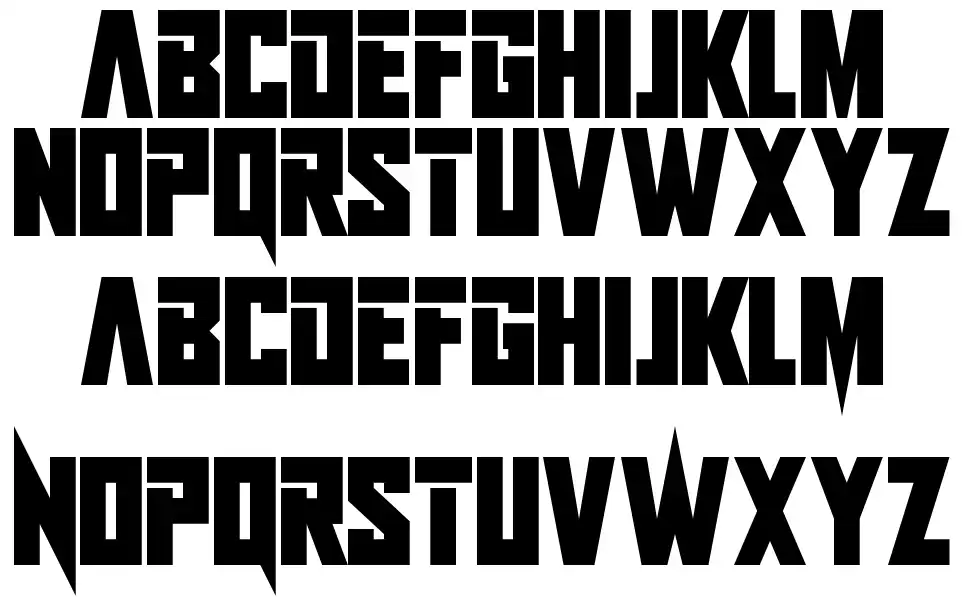 Infinite Darkness font Örnekler