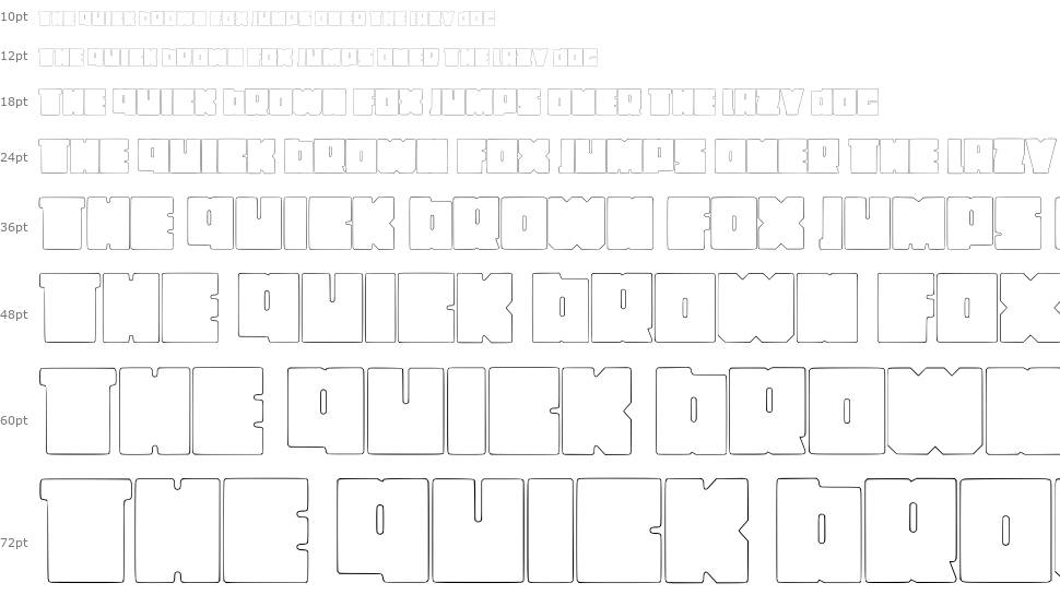 Infinity font Waterfall