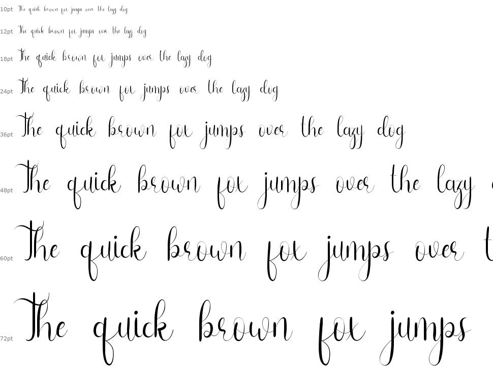 Infinity Gown font Waterfall