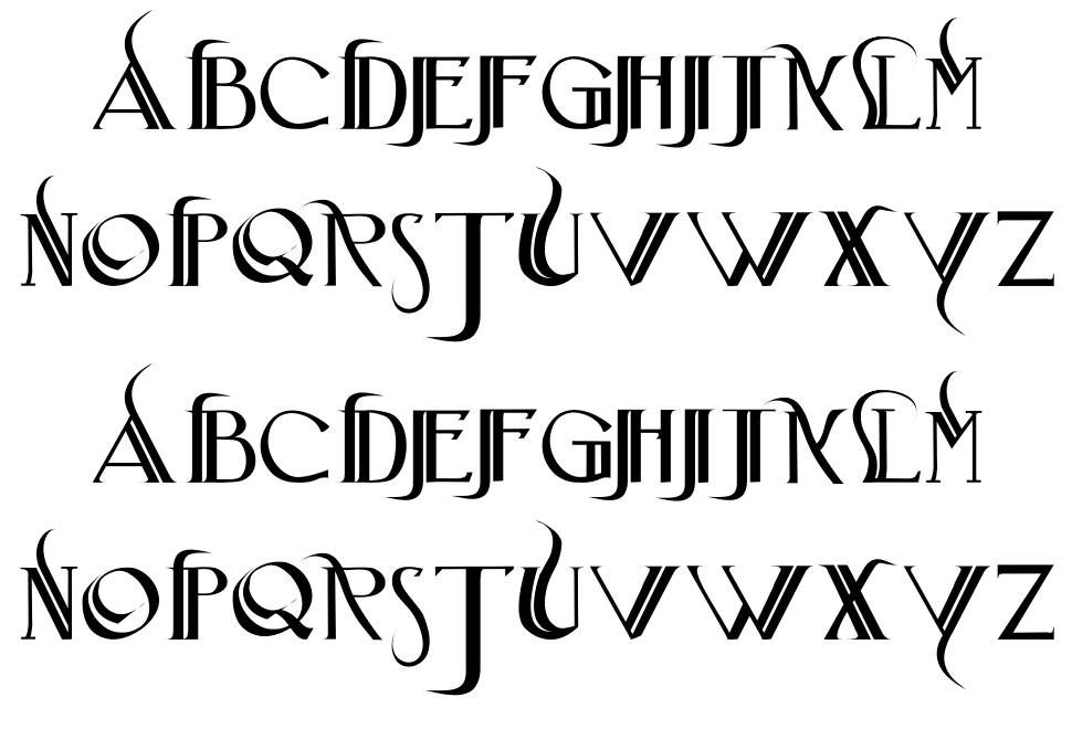 Iniciatica font specimens