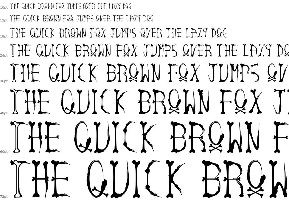 Ink And Bones font Waterfall