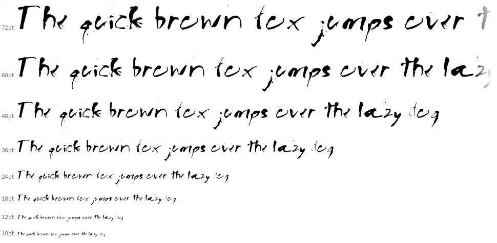 Ink Bleed font Waterfall