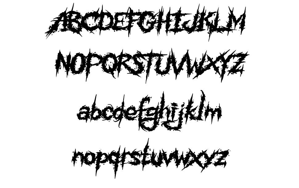 Ink Noise font specimens