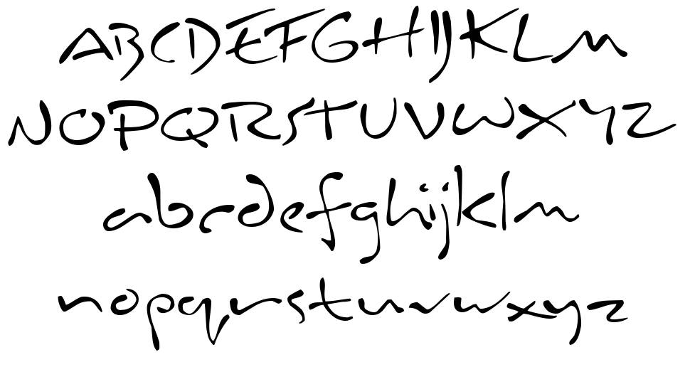 Inkburrow font Örnekler