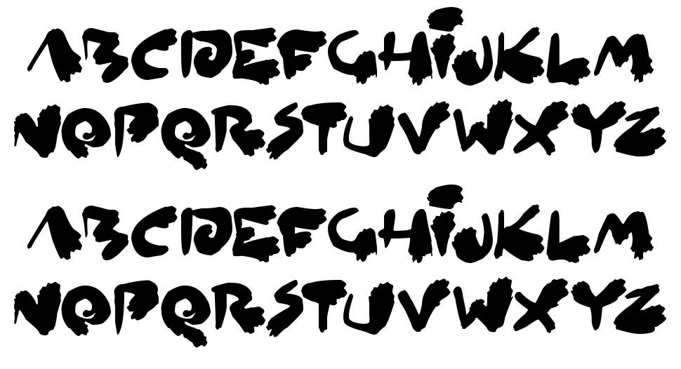 Inked Out font specimens